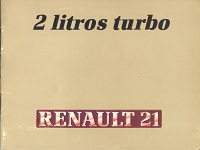 Descargar manual de usuario del Renault 21 fase 1 2 litros Turbo (1ª edición. Enero 1989)